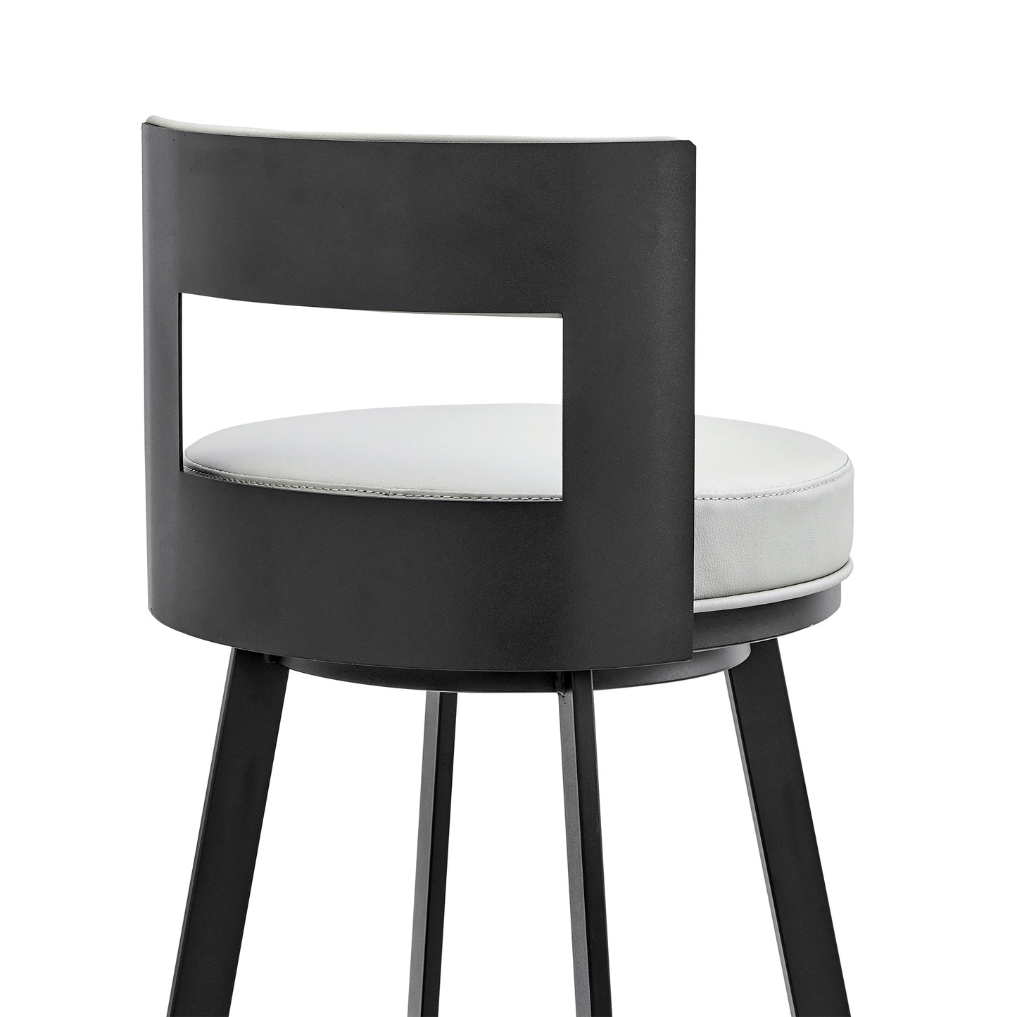 Flynn Swivel Counter and Bar Stool in Various Finishes and Faux Leather Options