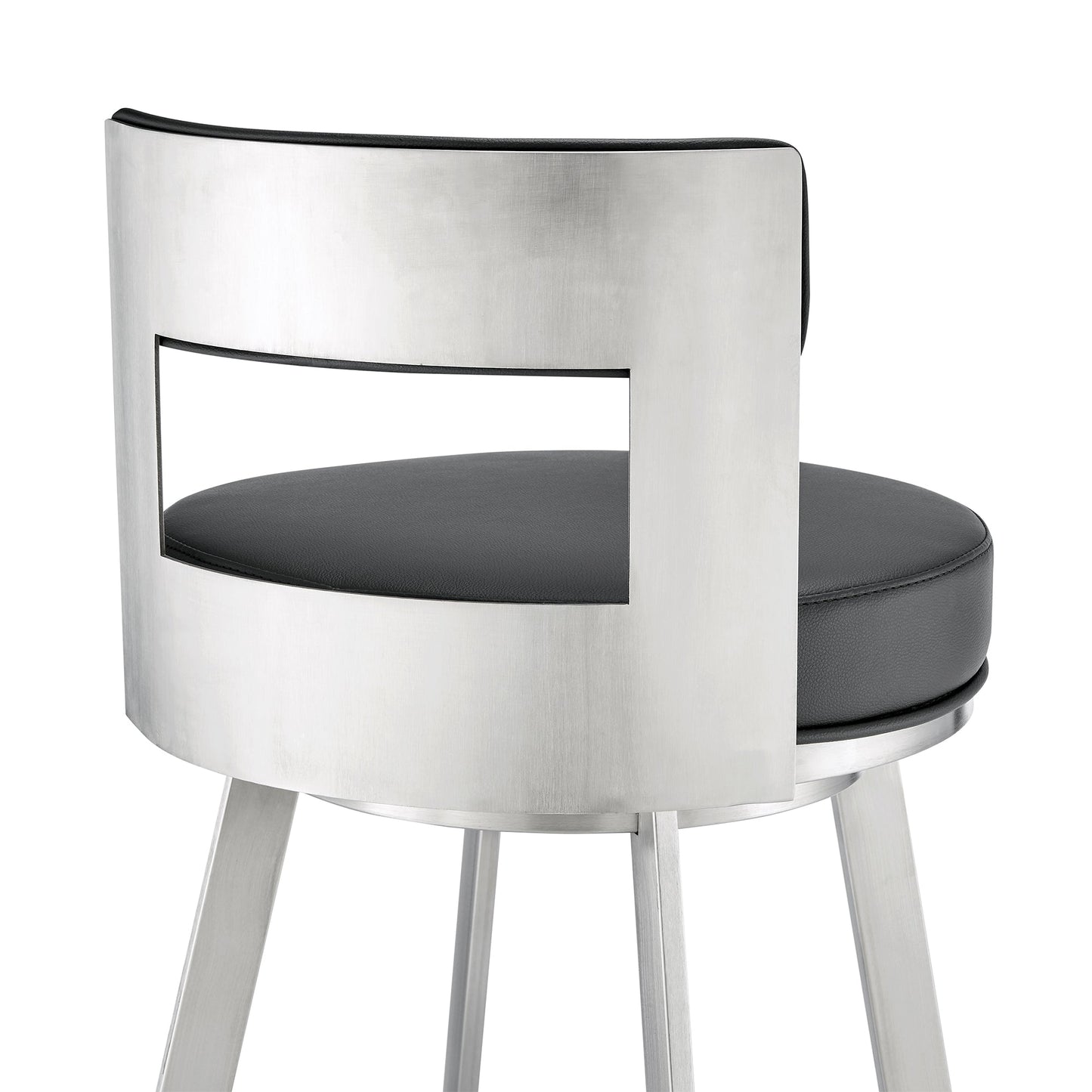 Flynn Swivel Counter and Bar Stool in Various Finishes and Faux Leather Options
