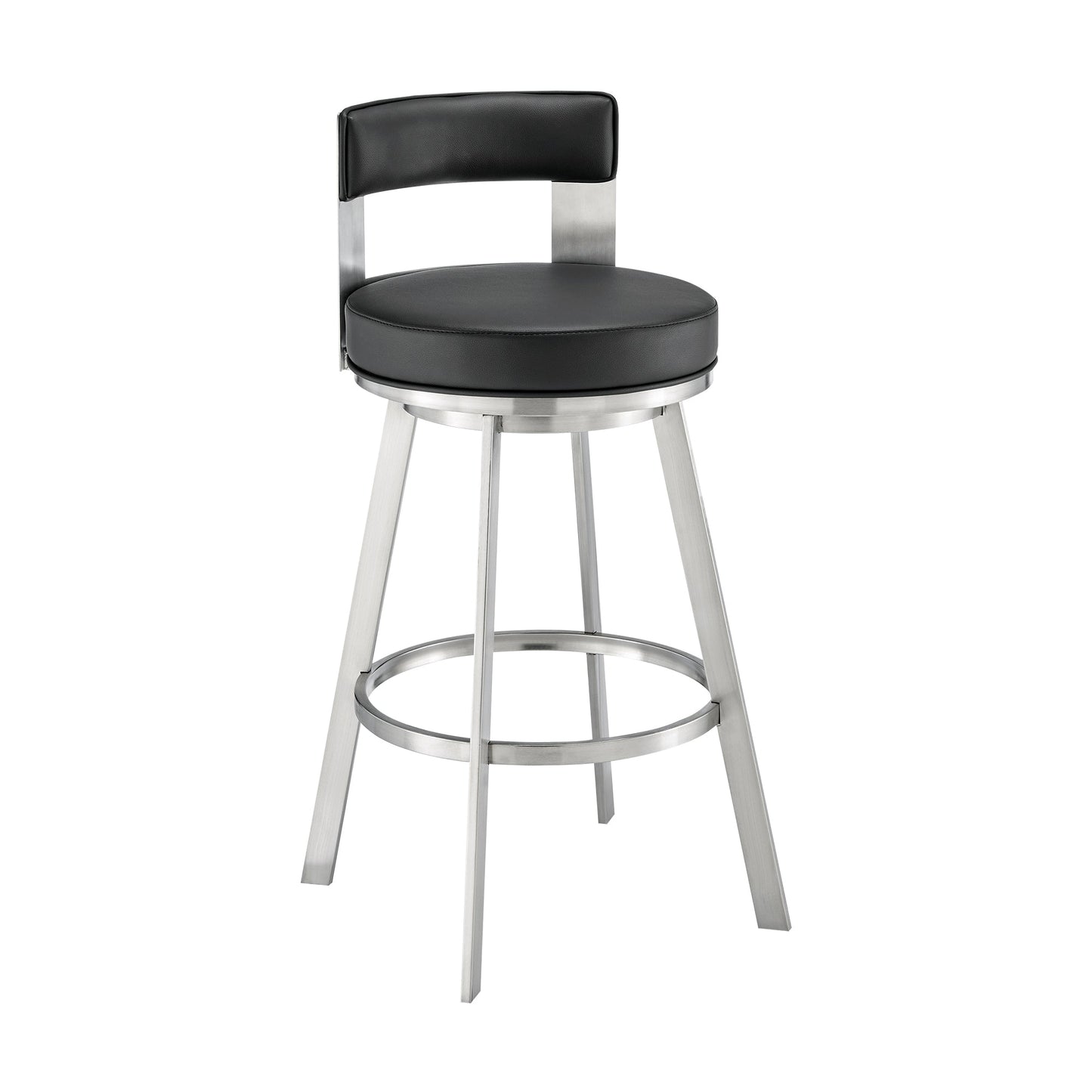 Flynn Swivel Counter and Bar Stool in Various Finishes and Faux Leather Options