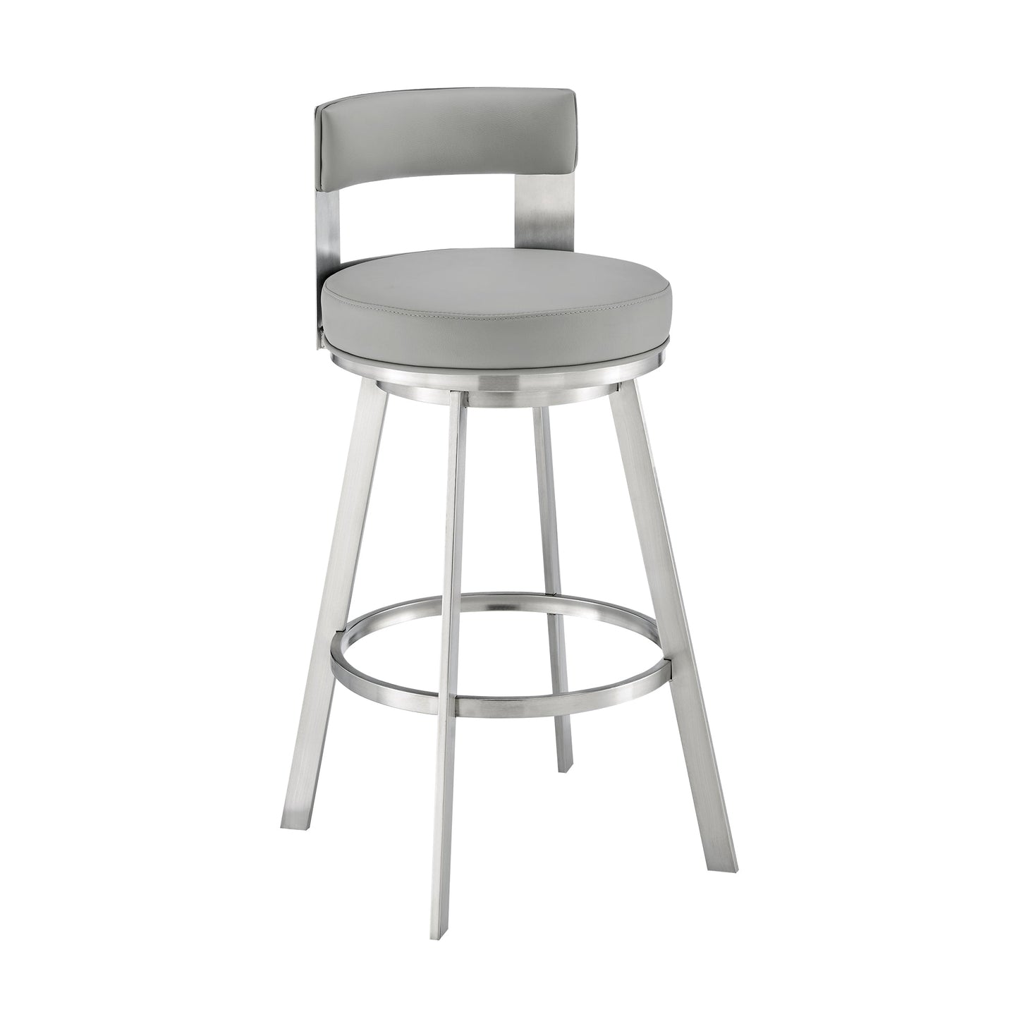 Flynn Swivel Counter and Bar Stool in Various Finishes and Faux Leather Options