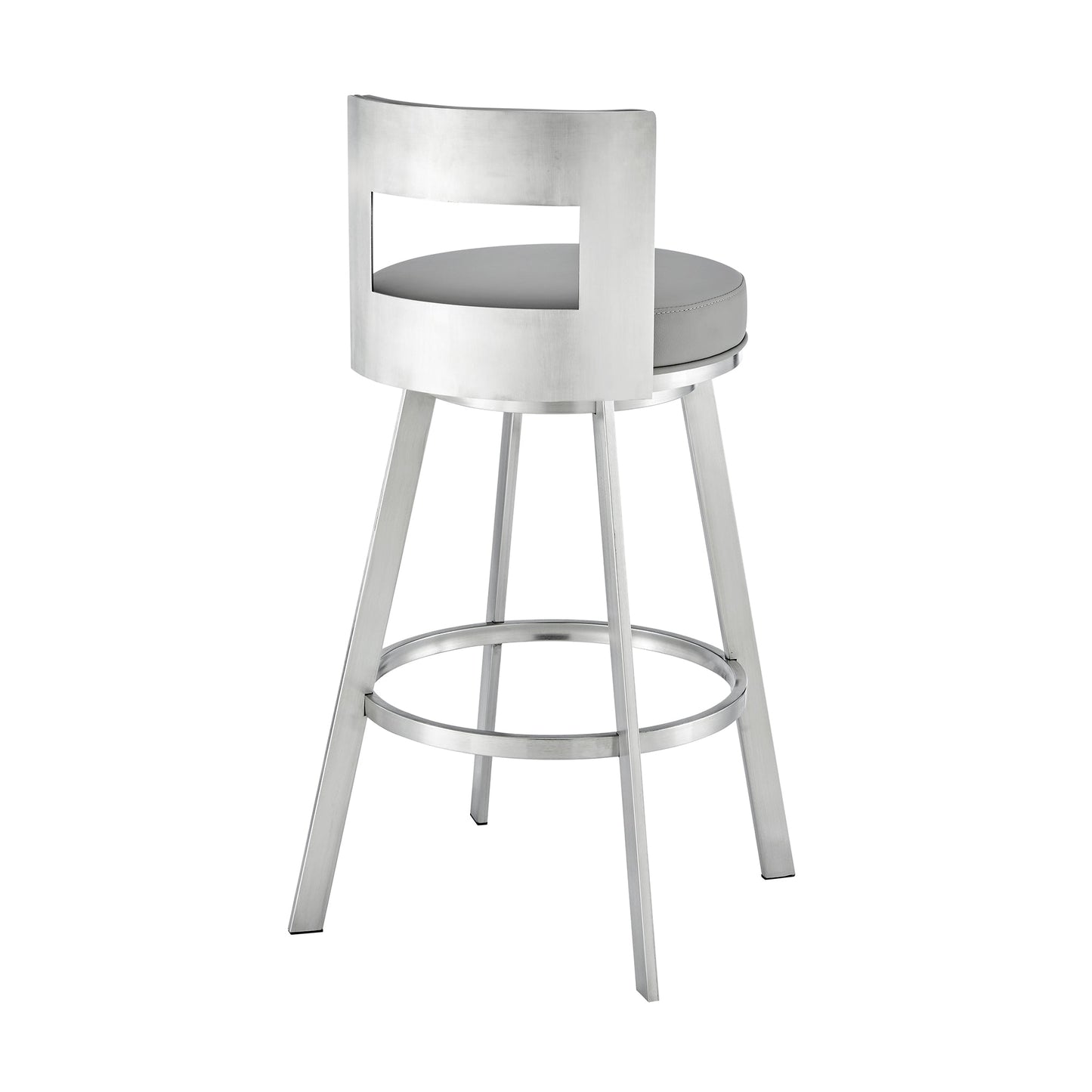 Flynn Swivel Counter and Bar Stool in Various Finishes and Faux Leather Options