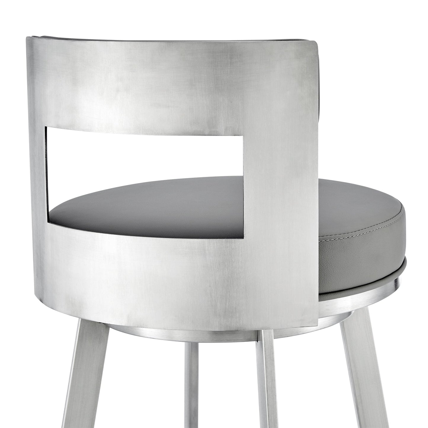 Flynn Swivel Counter and Bar Stool in Various Finishes and Faux Leather Options