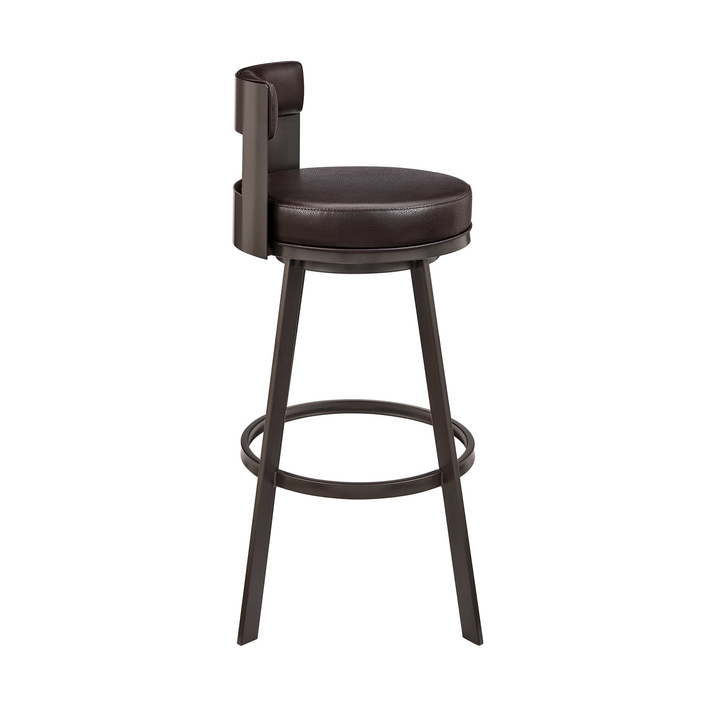 Flynn Swivel Counter and Bar Stool in Various Finishes and Faux Leather Options