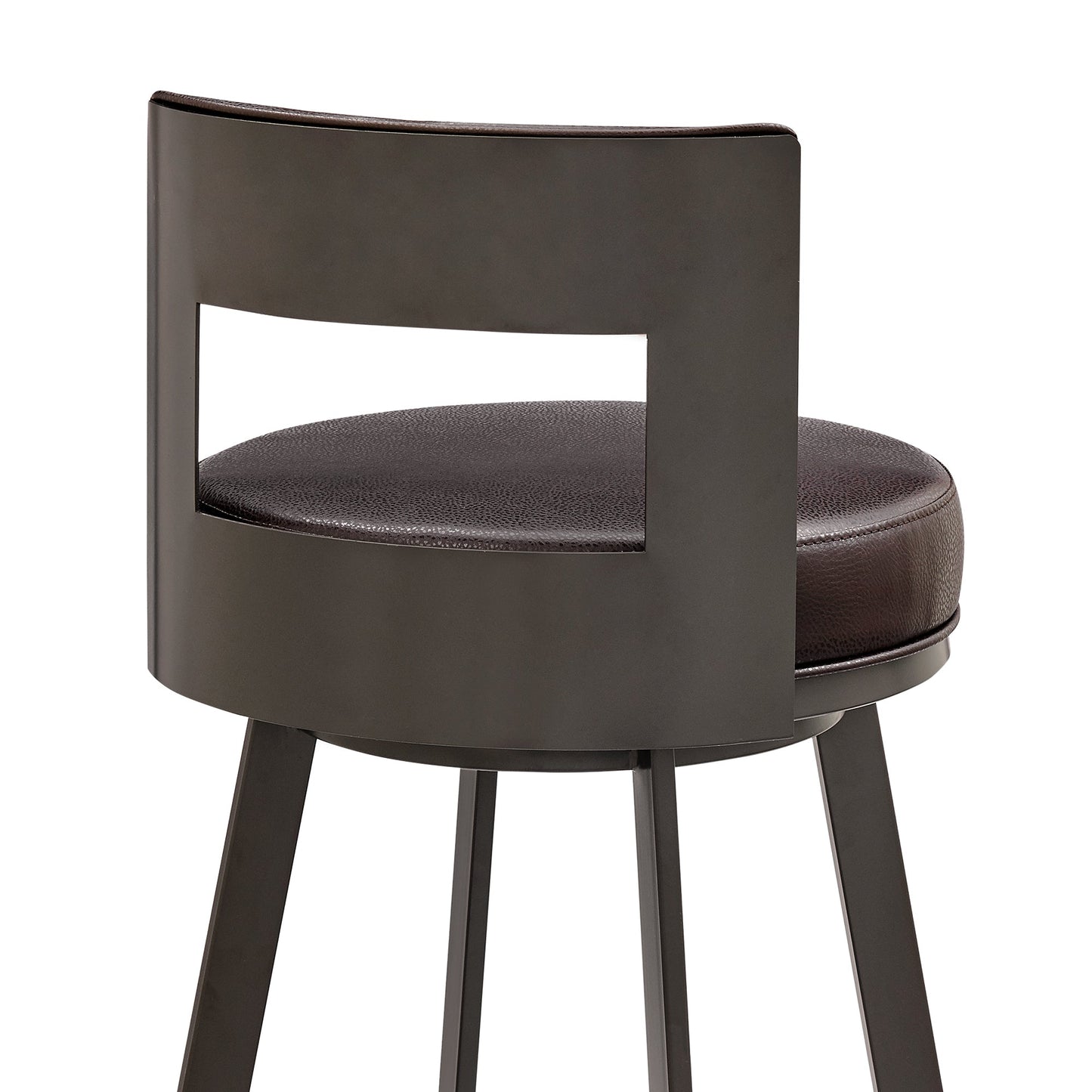Flynn Swivel Counter and Bar Stool in Various Finishes and Faux Leather Options