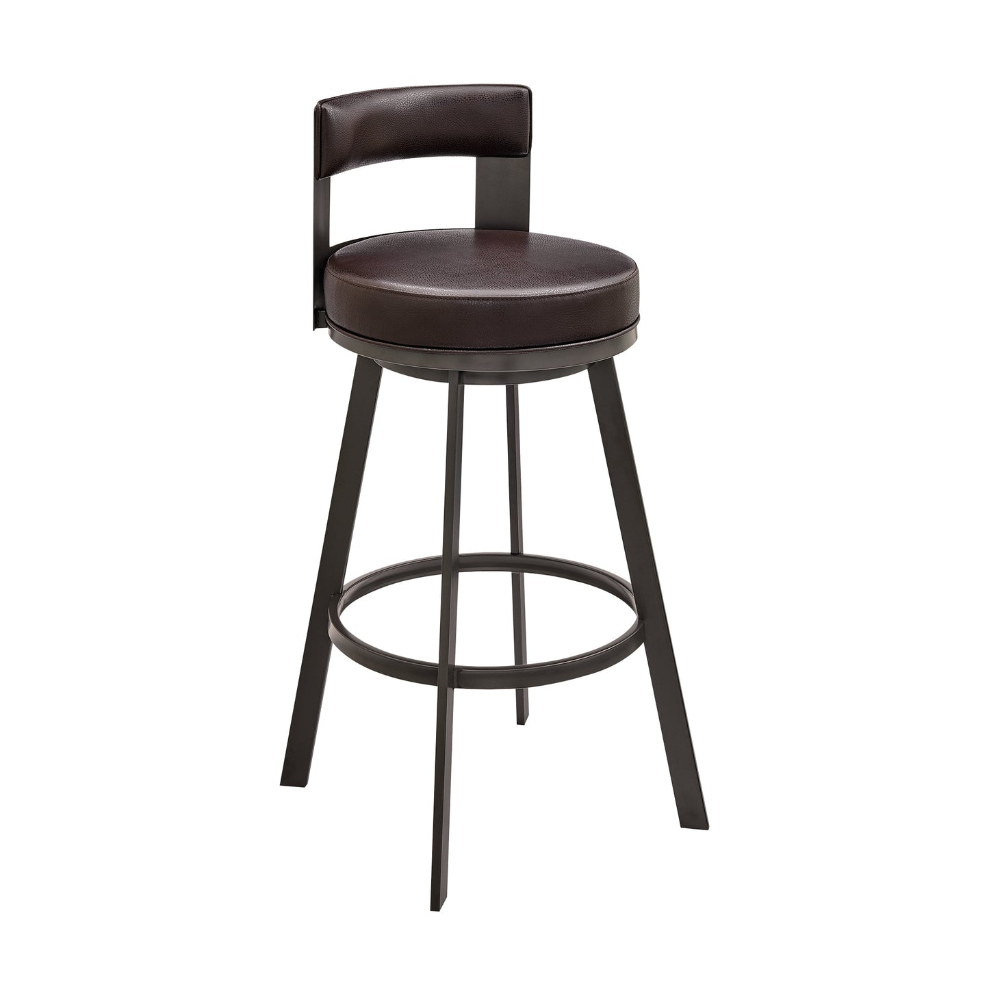 Flynn Swivel Counter and Bar Stool in Various Finishes and Faux Leather Options
