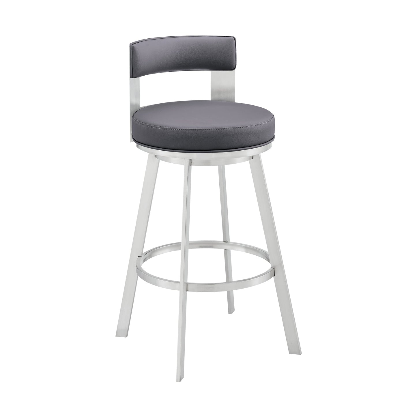 Flynn Swivel Counter and Bar Stool in Various Finishes and Faux Leather Options