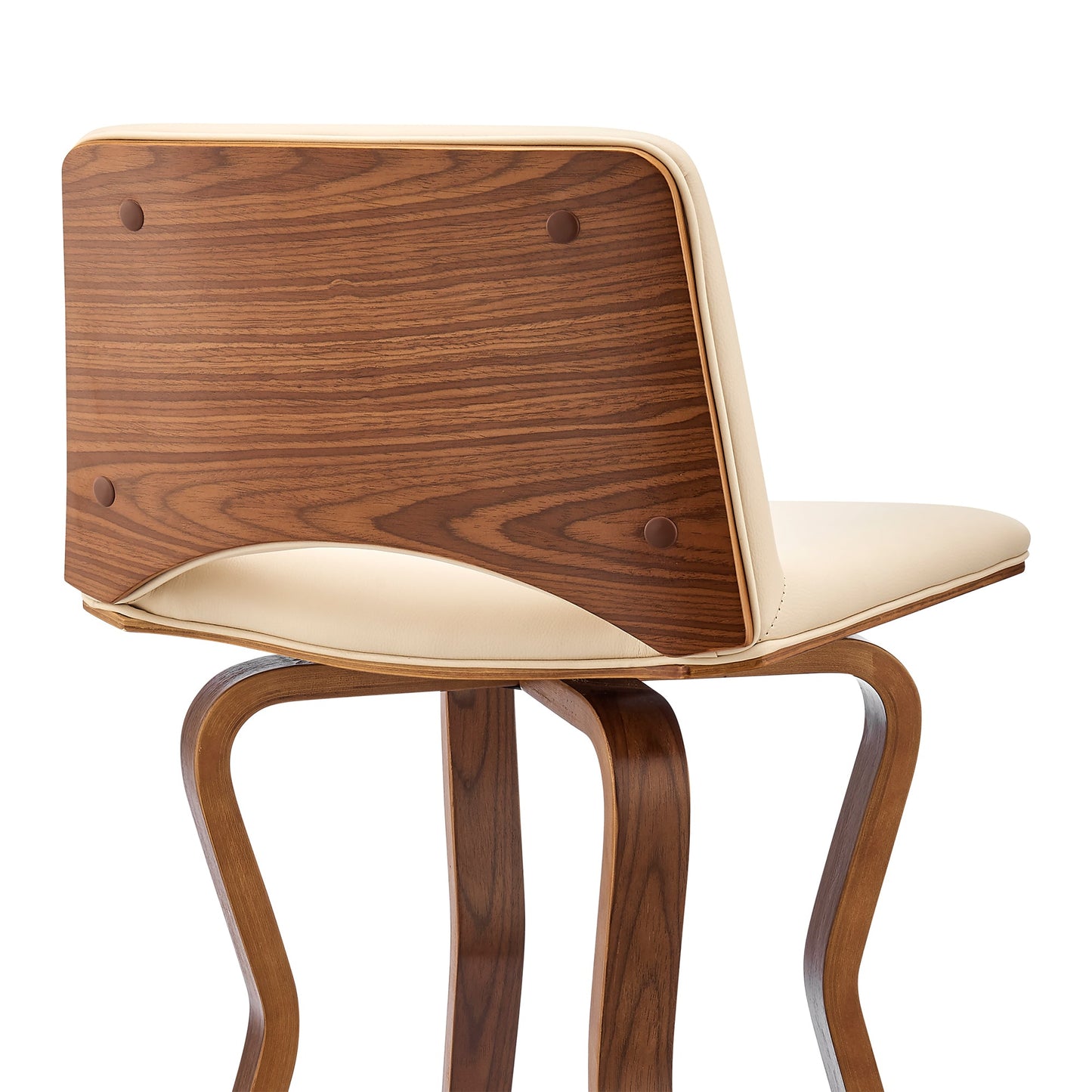 Gerty Swivel Faux Leather and Wood Bar Stool