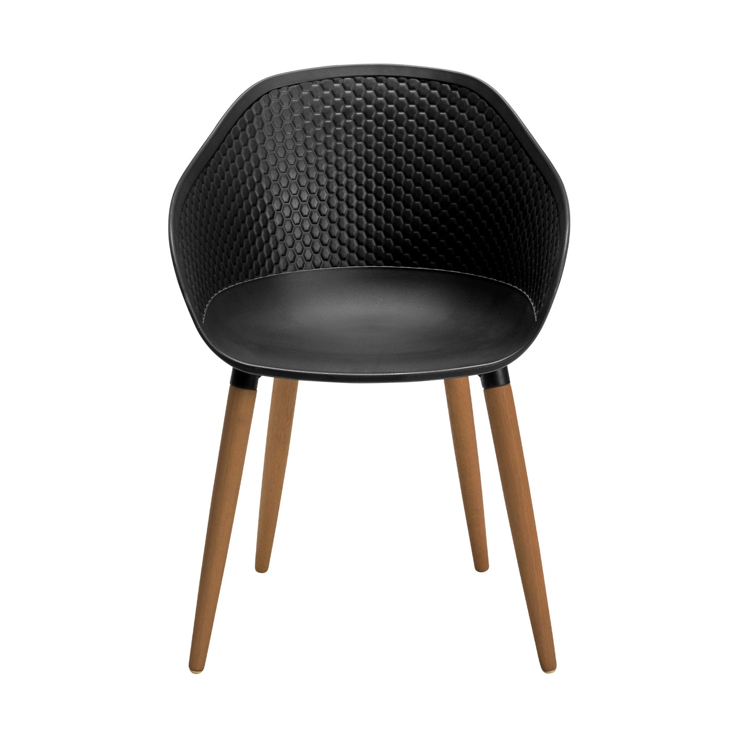 Ipanema Outdoor Dining Chair with Teak Legs and Dark Gray Olefin - Set of 2