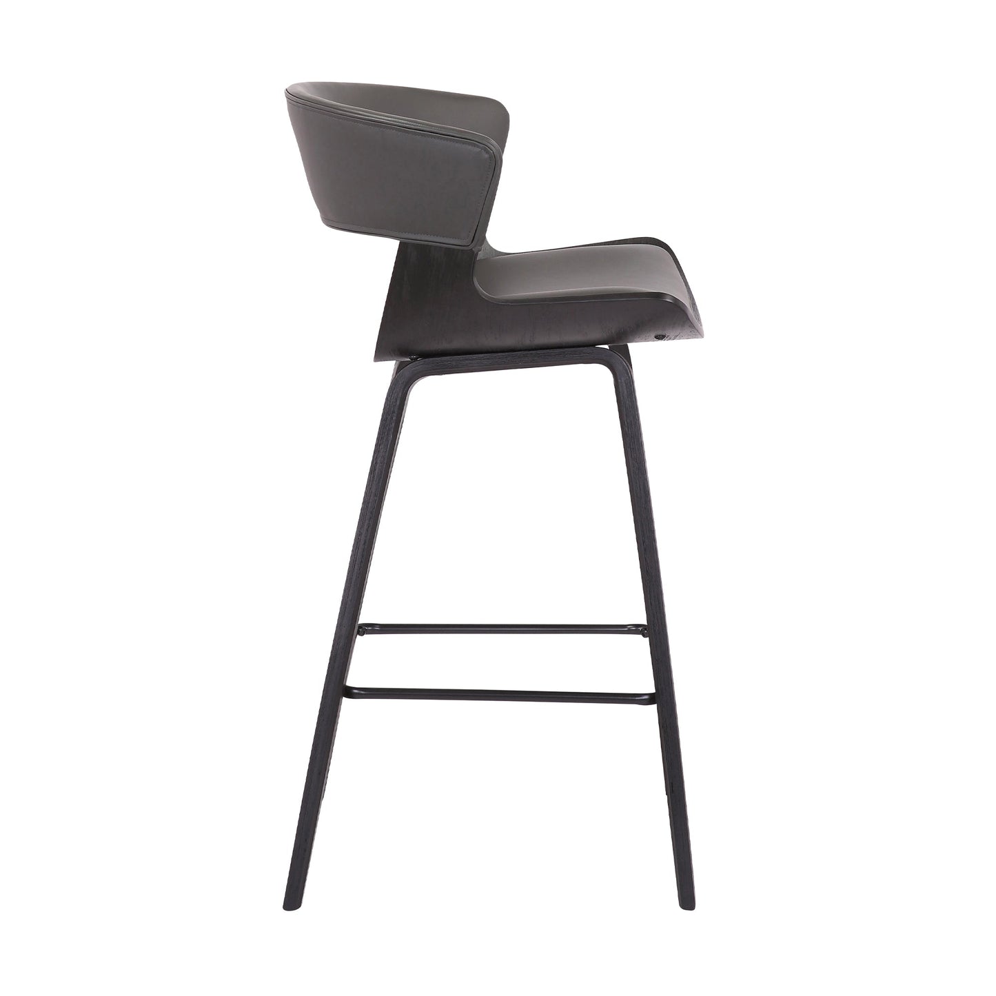 Jagger Modern 26" Wood and Faux Leather Counter Height Barstool