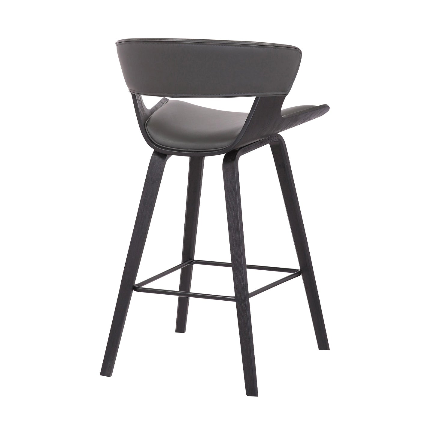 Jagger Modern 26" Wood and Faux Leather Counter Height Barstool