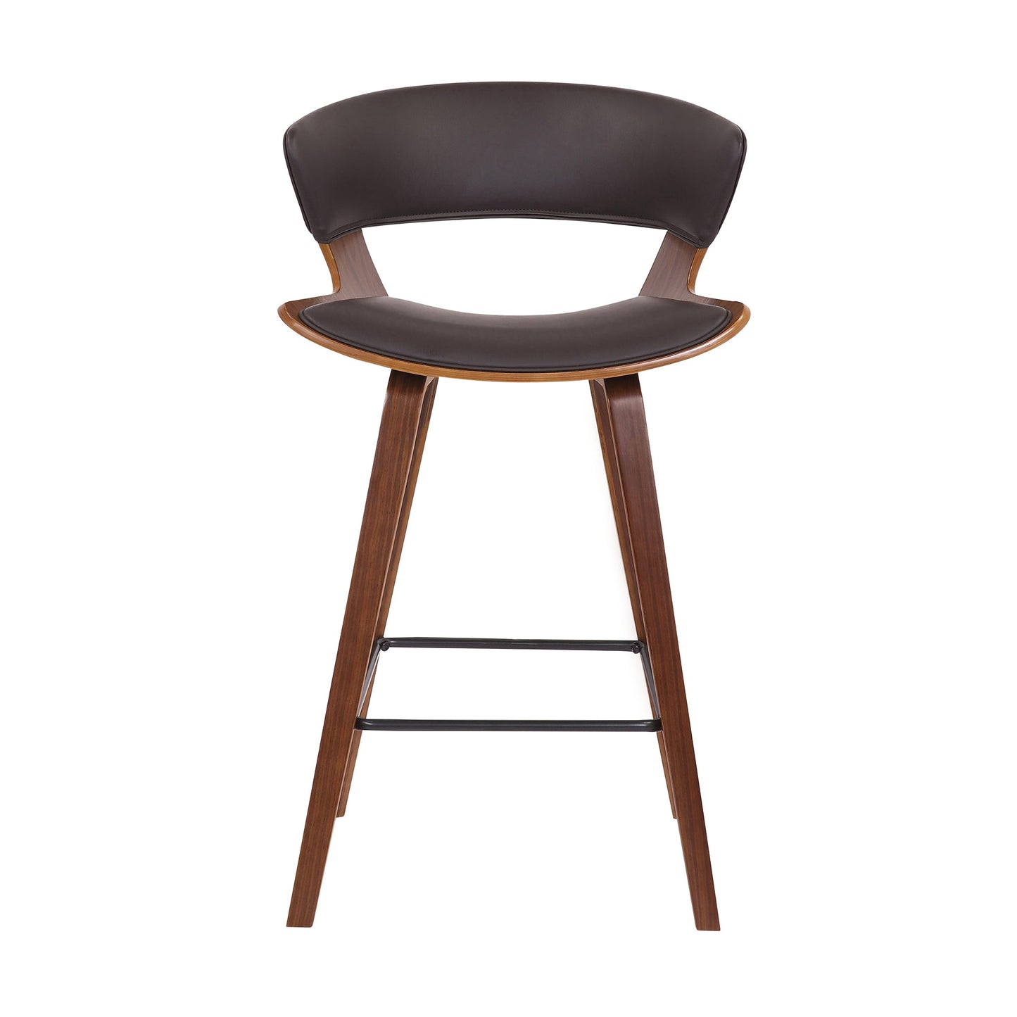 Jagger Modern 26" Wood and Faux Leather Counter Height Barstool