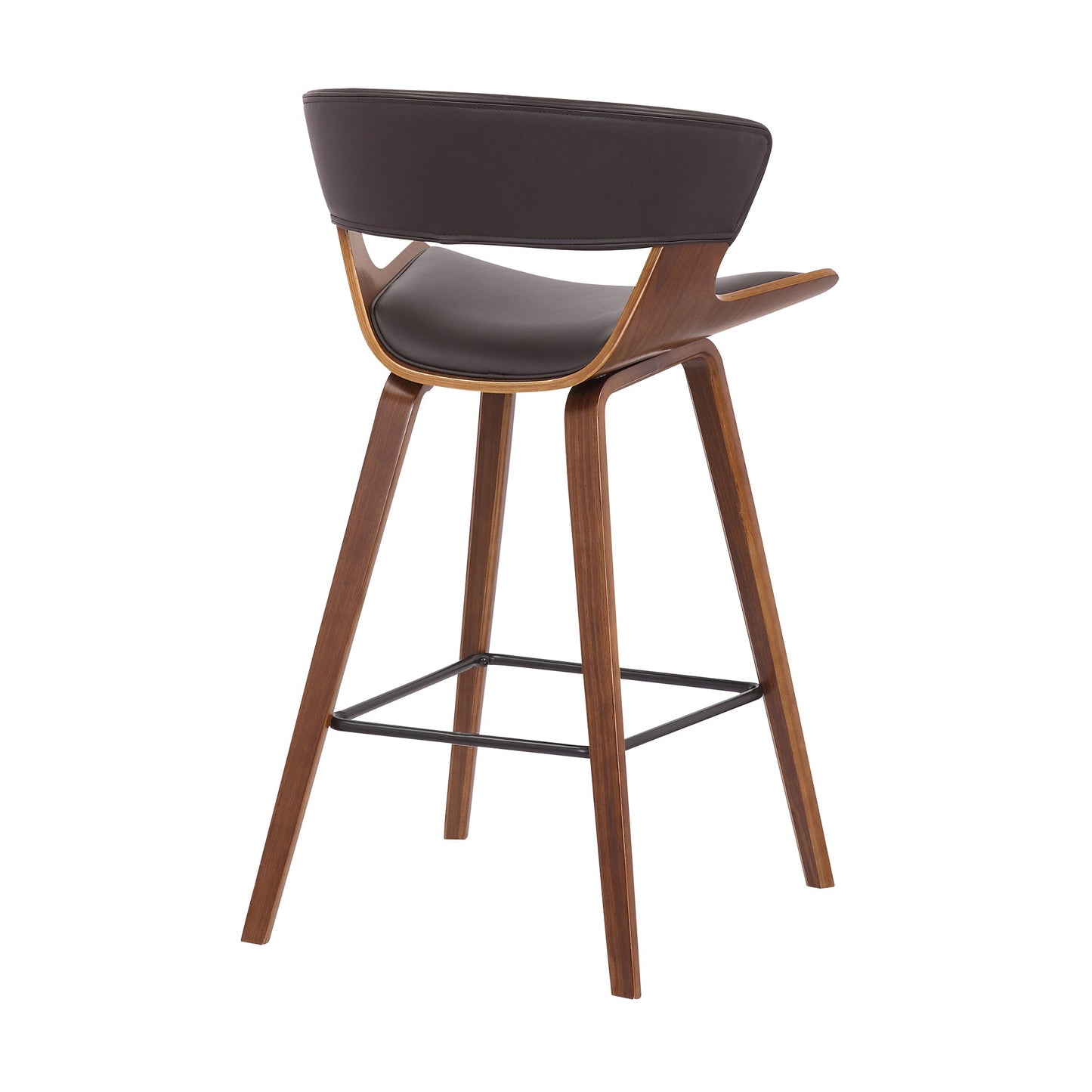 Jagger Modern 26" Wood and Faux Leather Counter Height Barstool