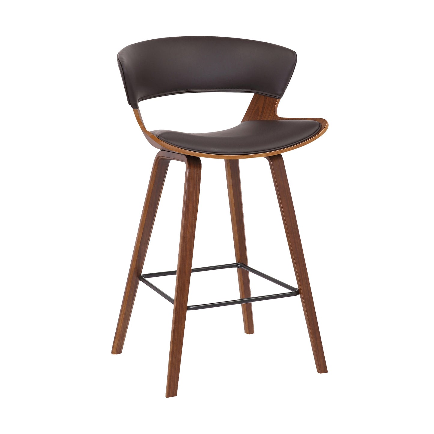 Jagger Modern 26" Wood and Faux Leather Counter Height Barstool