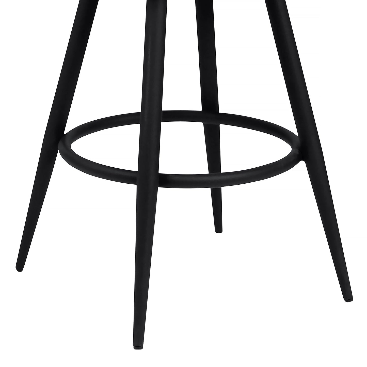 Justin Swivel Vintage Faux Leather Bar Stool with Metal Legs
