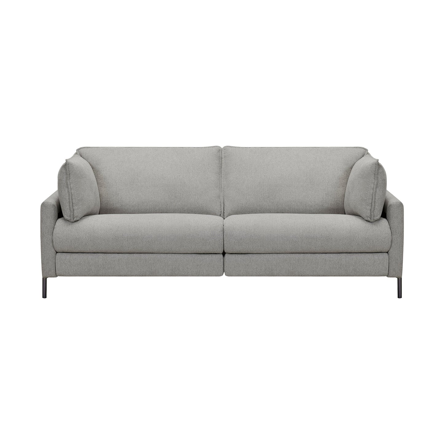 Juliett 80" Modern Gray Fabric Sofa with Power Footrest