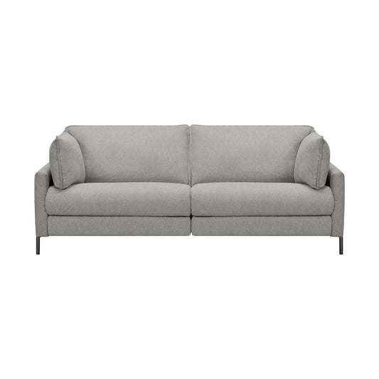 Juliett 80" Modern Gray Fabric Sofa with Power Footrest