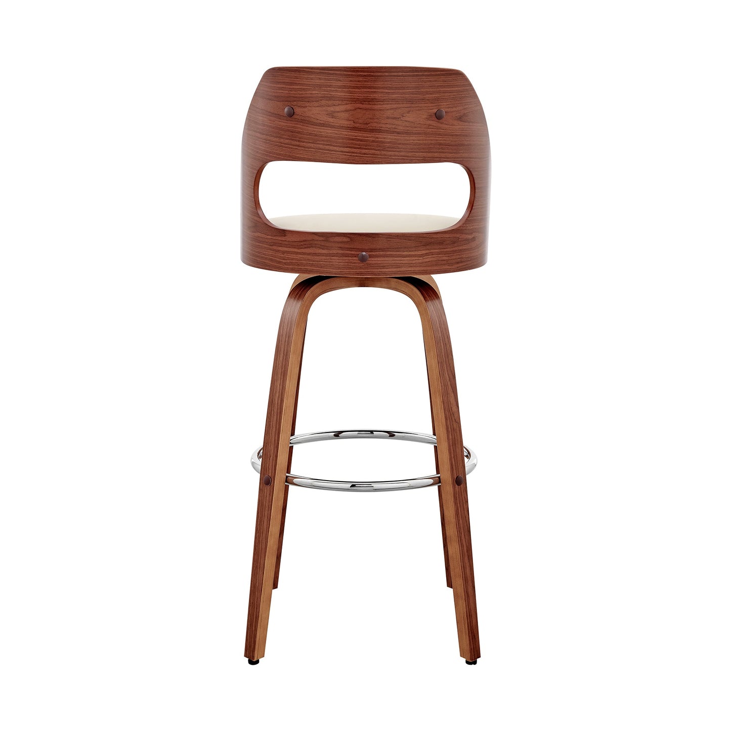 Julius Faux Leather and Wood Bar Stool - Available in Multiple Heights and Finishes