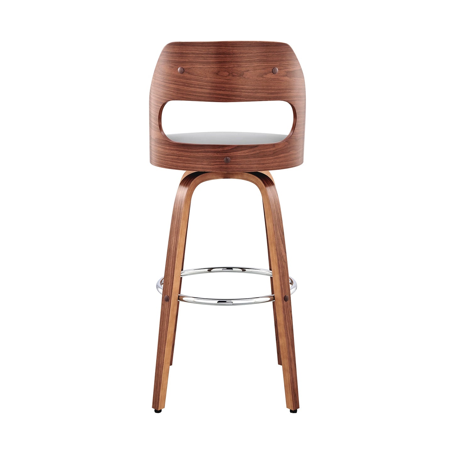 Julius Faux Leather and Wood Bar Stool - Available in Multiple Heights and Finishes