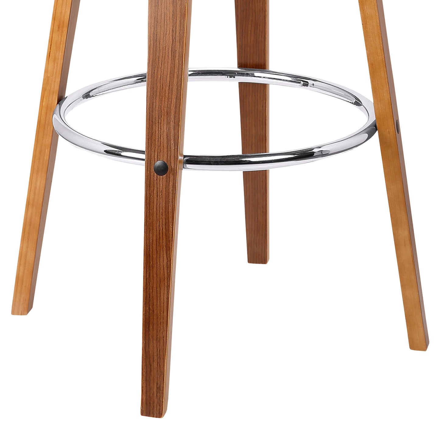 Jayden Counter and Bar Height Swivel Faux Leather and Wood Bar Stool