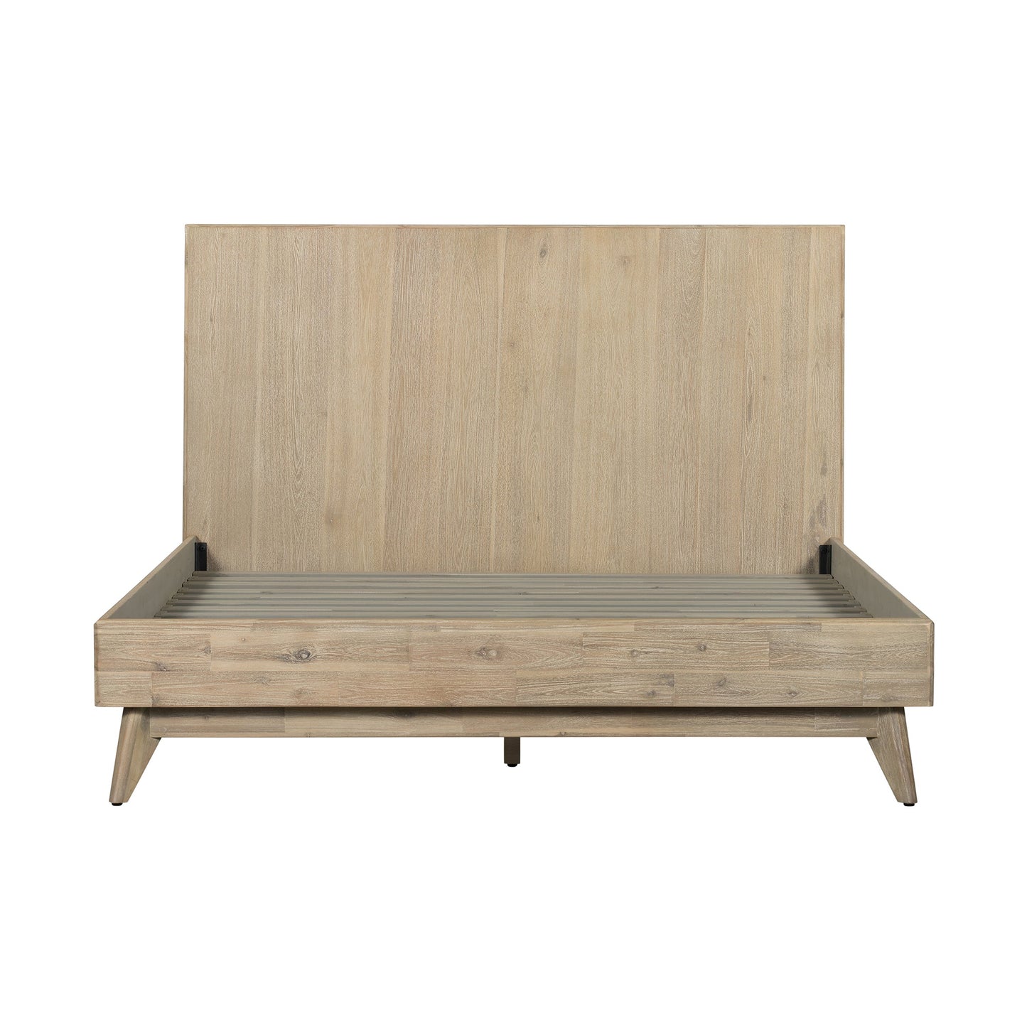 Baly Acacia Mid-Century Sandblast Platform Bed