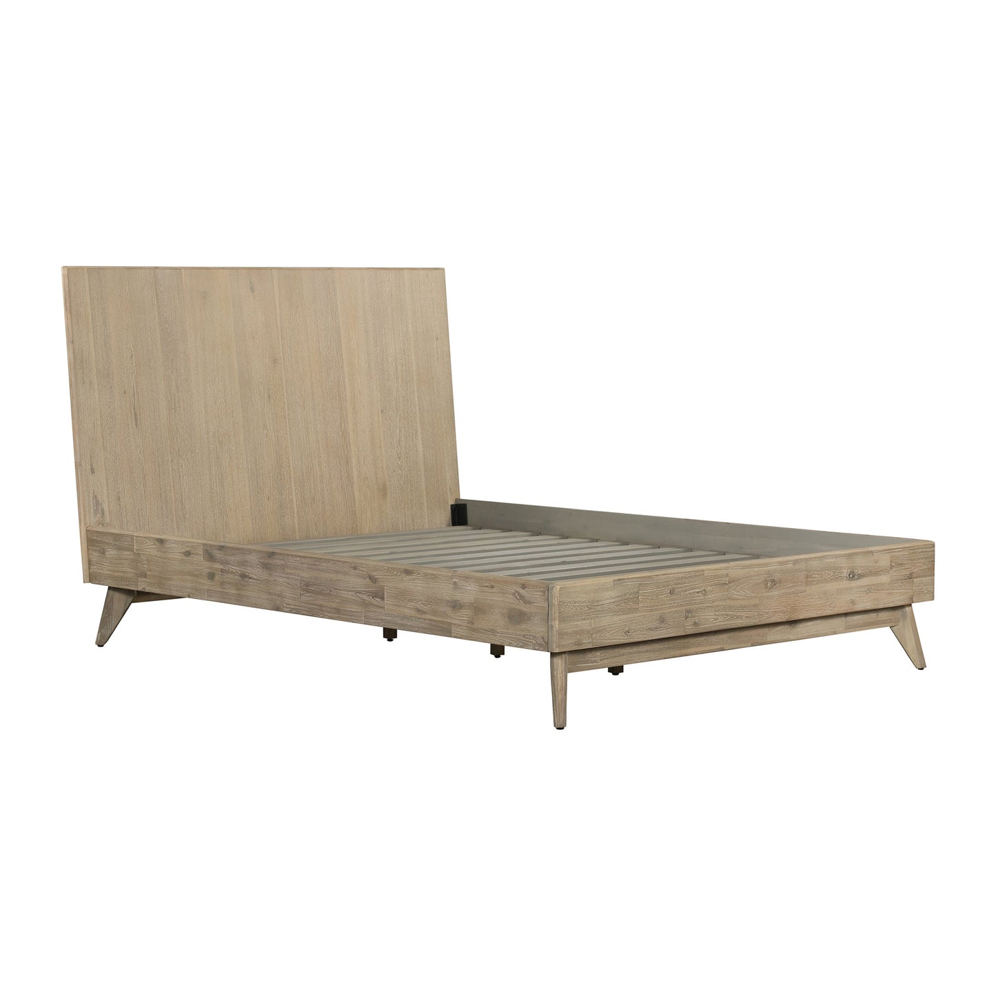 Baly Acacia Mid-Century Sandblast Platform Bed