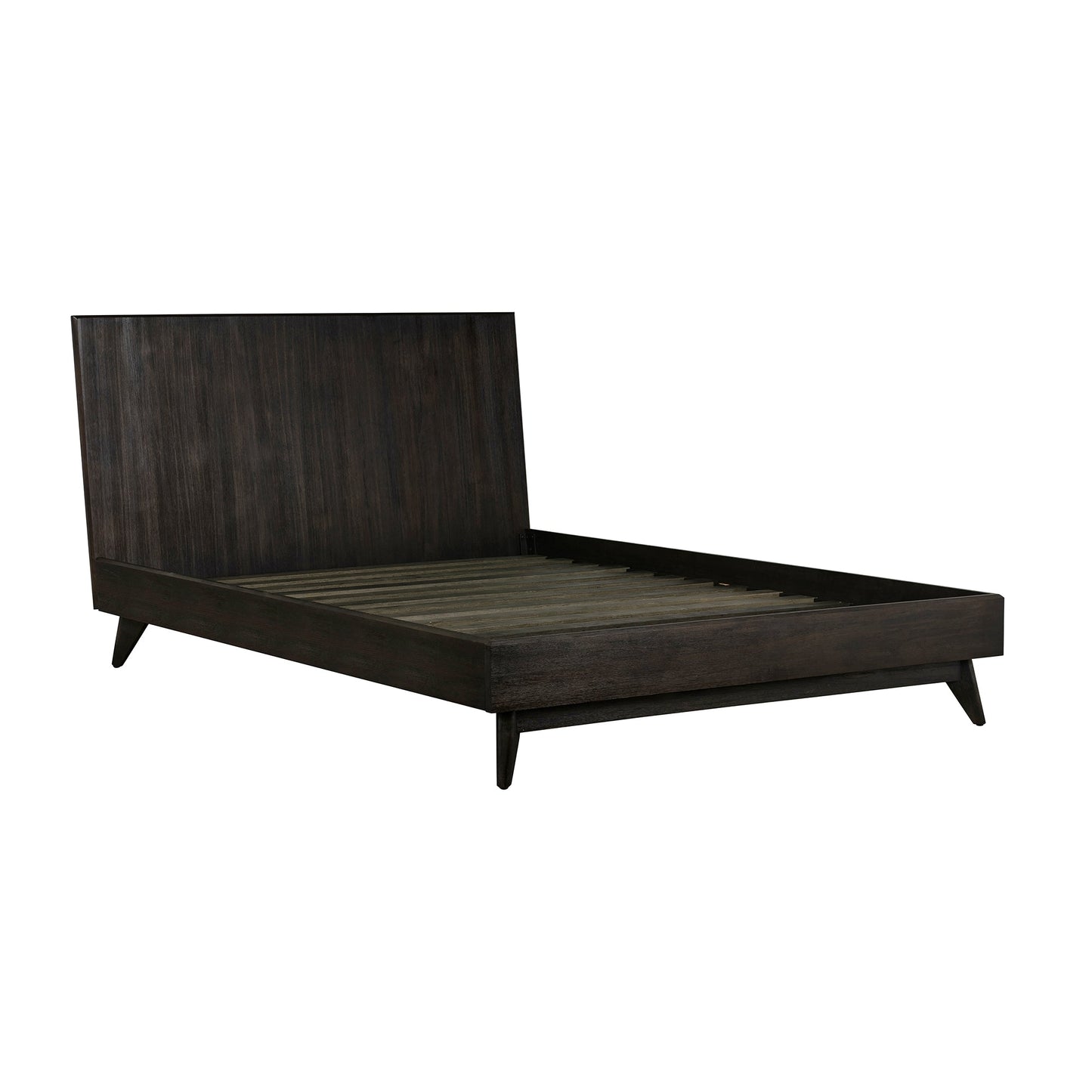 Baly Acacia Mid-Century Sandblast Platform Bed