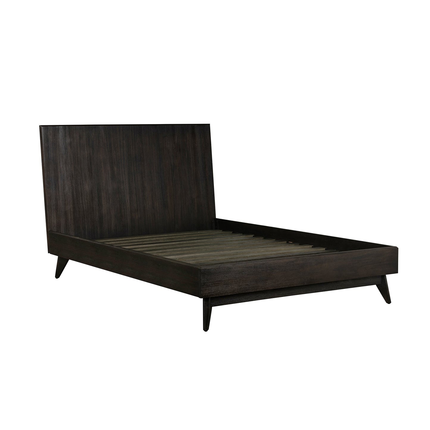 Baly Acacia Mid-Century Sandblast Platform Bed