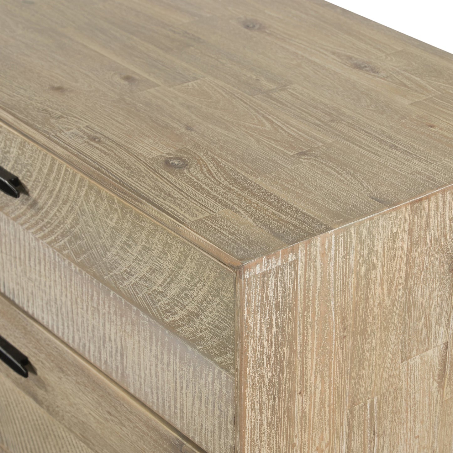 Baly Acacia Mid-Century Gray 6 Drawer Dresser