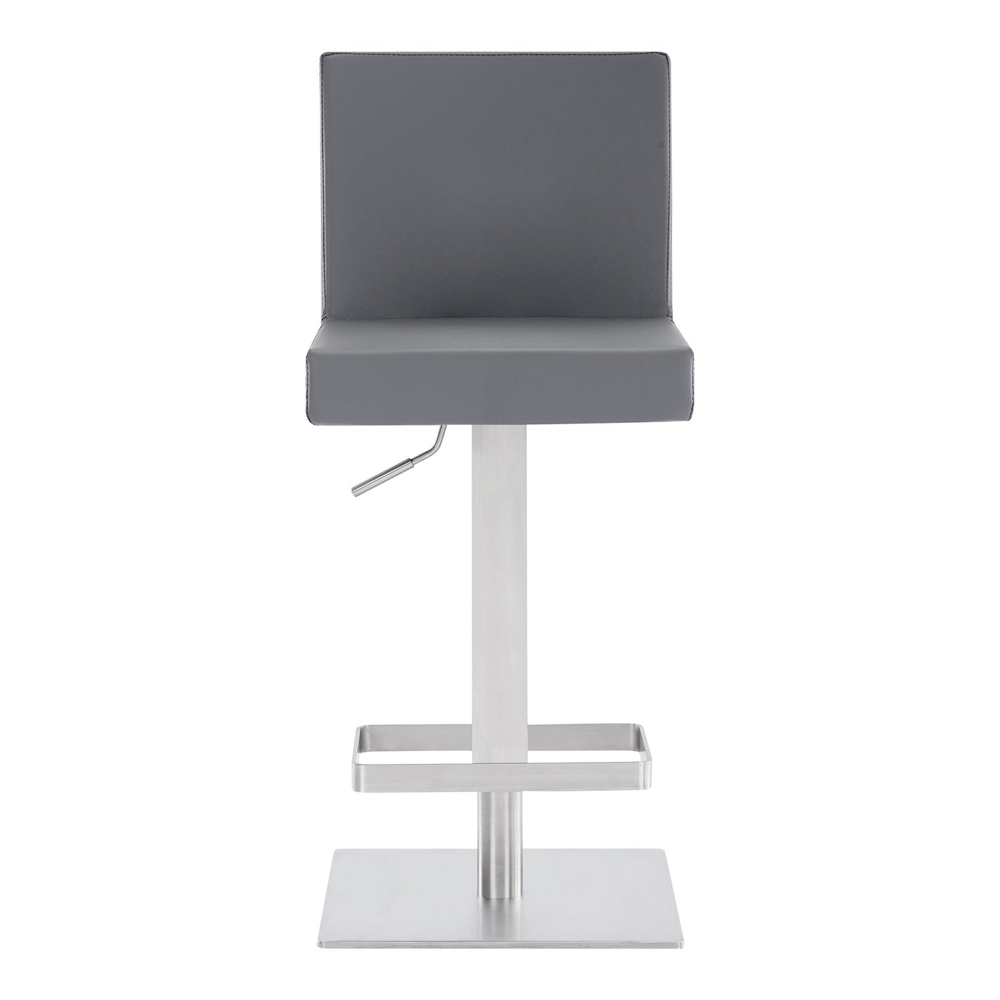 Legacy Adjustable Height Swivel Faux Leather and Metal Bar Stool