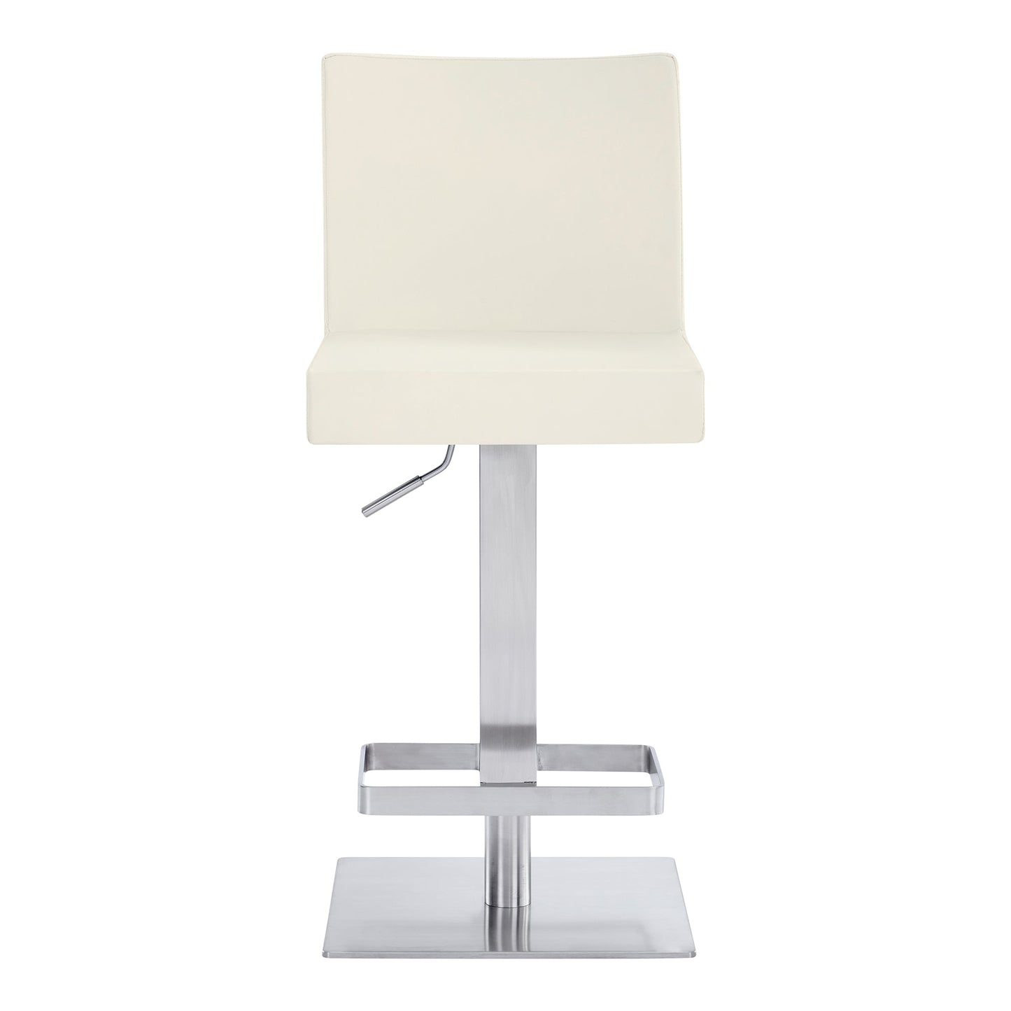 Legacy Adjustable Height Swivel Faux Leather and Metal Bar Stool