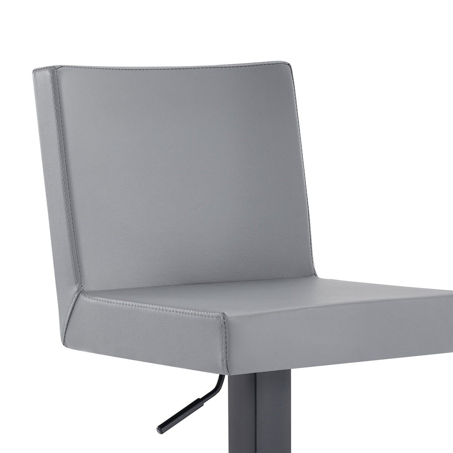 Legacy Adjustable Height Swivel Faux Leather and Metal Bar Stool