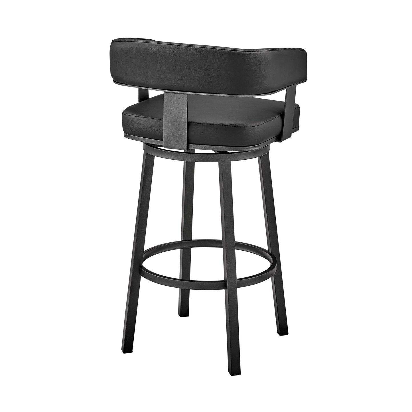Lorin Swivel Bar Stool in Various Finishes and Faux Leather Options