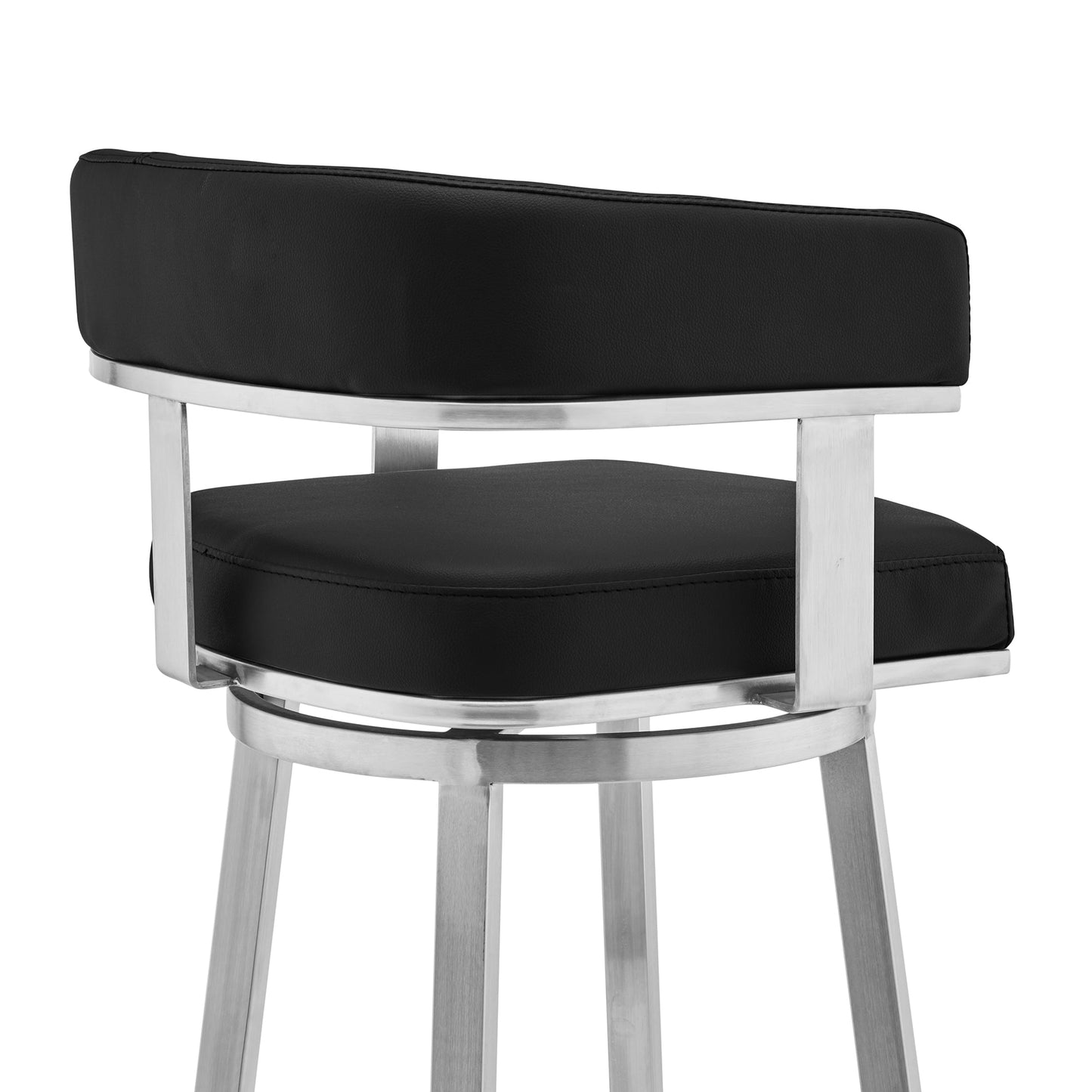 Lorin Swivel Bar Stool in Various Finishes and Faux Leather Options