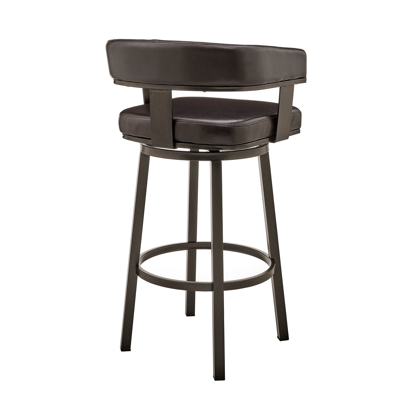 Lorin Swivel Bar Stool in Various Finishes and Faux Leather Options
