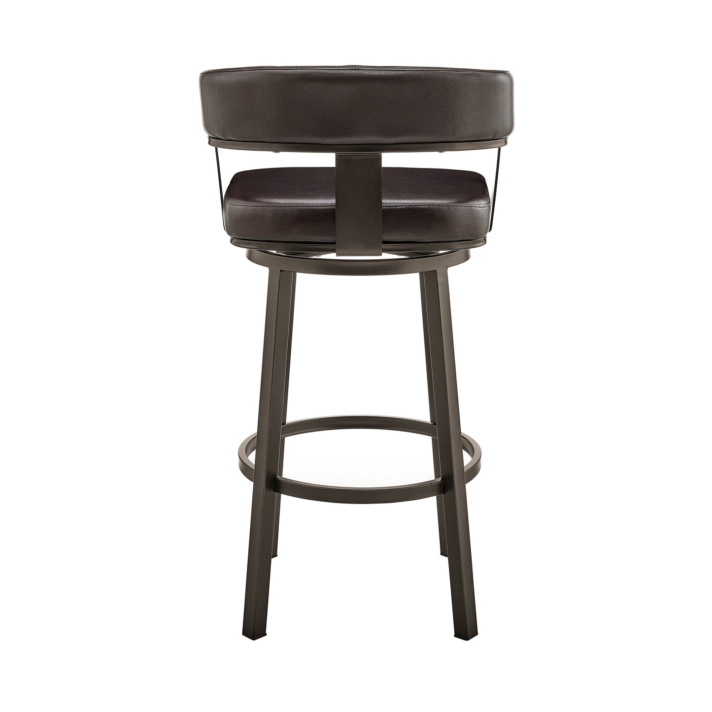 Lorin Swivel Bar Stool in Various Finishes and Faux Leather Options