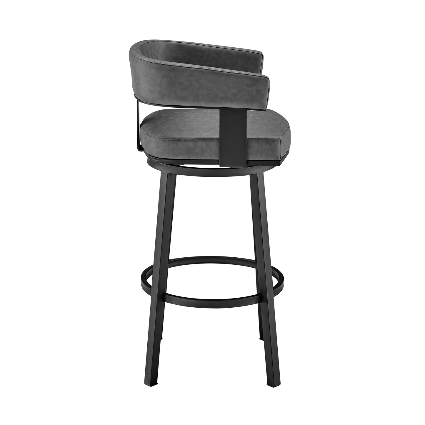 Lorin Swivel Bar Stool in Various Finishes and Faux Leather Options