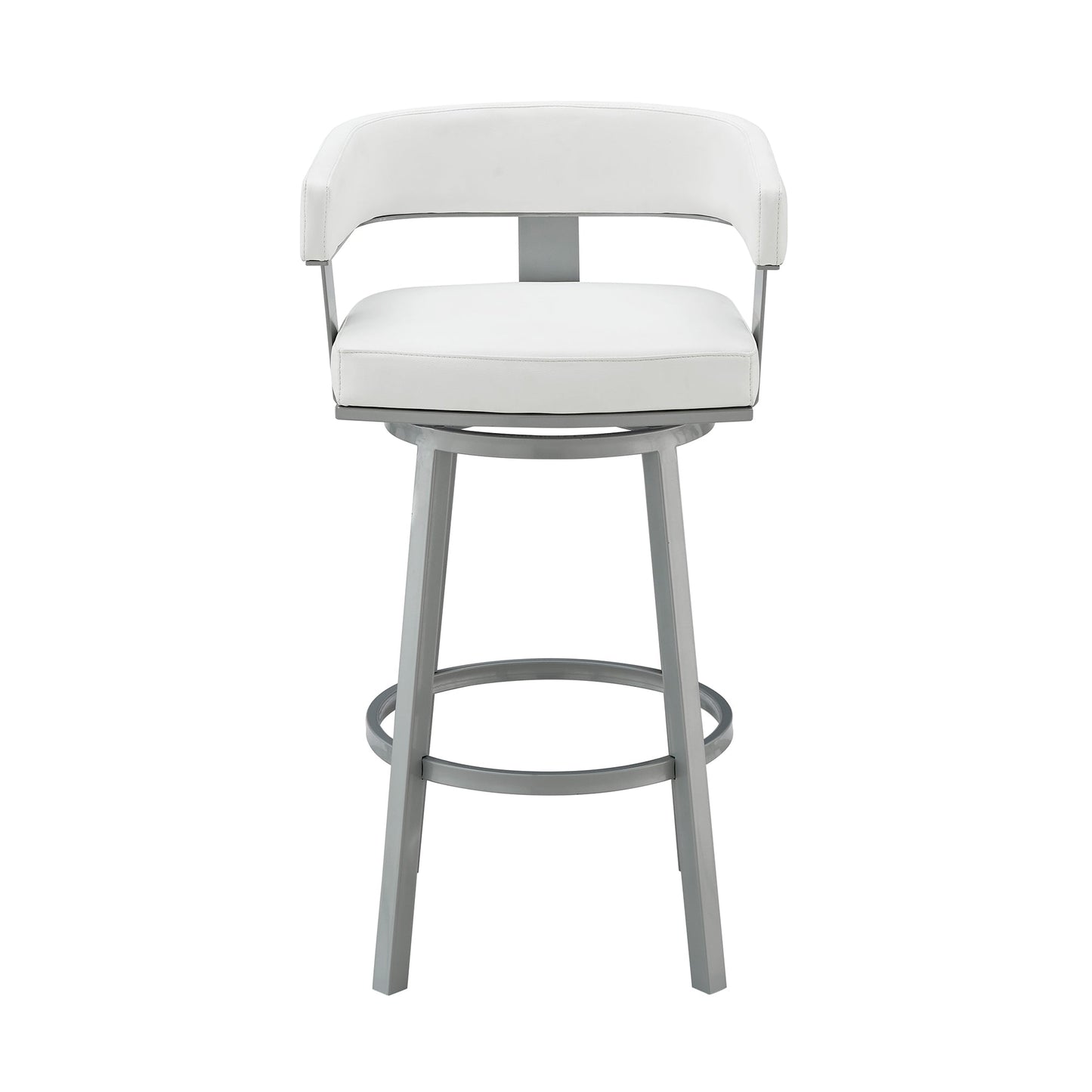 Lorin Swivel Bar Stool in Various Finishes and Faux Leather Options
