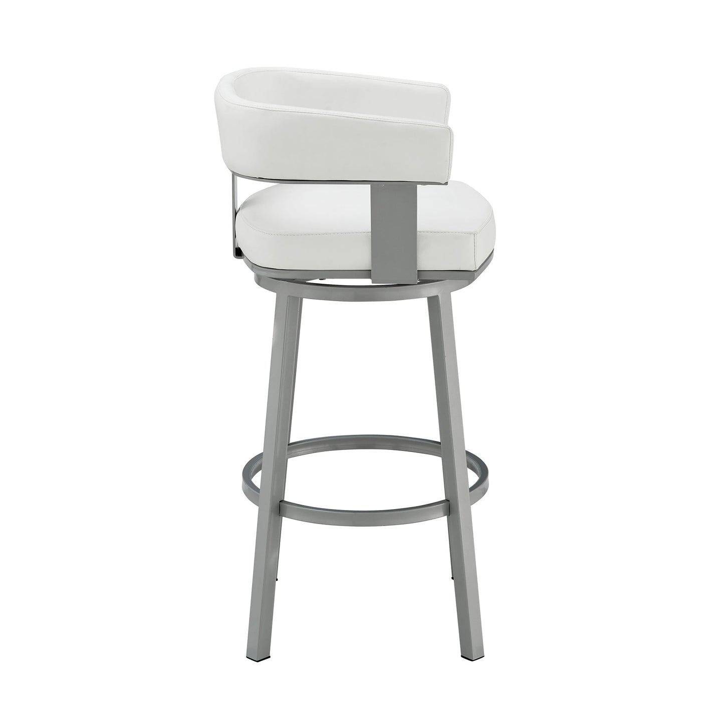 Lorin Swivel Bar Stool in Various Finishes and Faux Leather Options