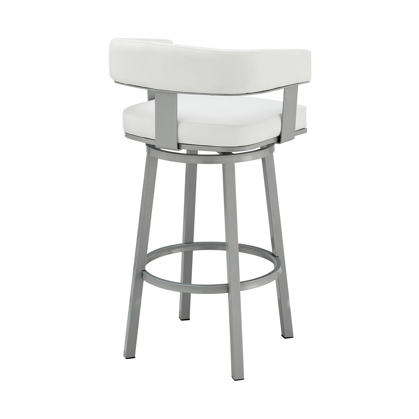 Lorin Swivel Bar Stool in Various Finishes and Faux Leather Options