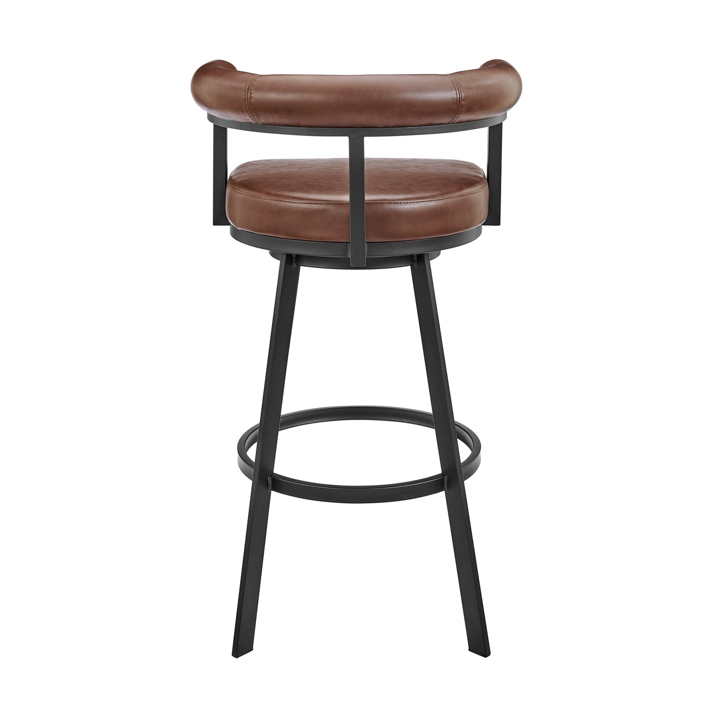 Magnolia Swivel Counter and Bar Stools in Metal and Faux Leather