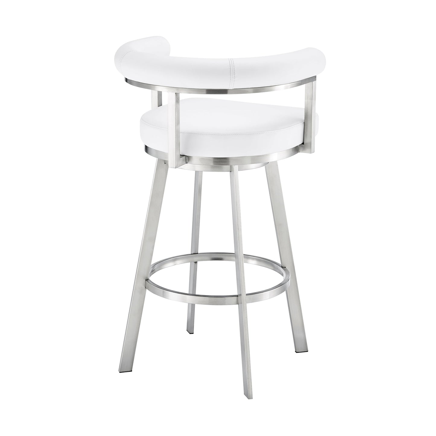 Magnolia Swivel Counter and Bar Stools in Metal and Faux Leather