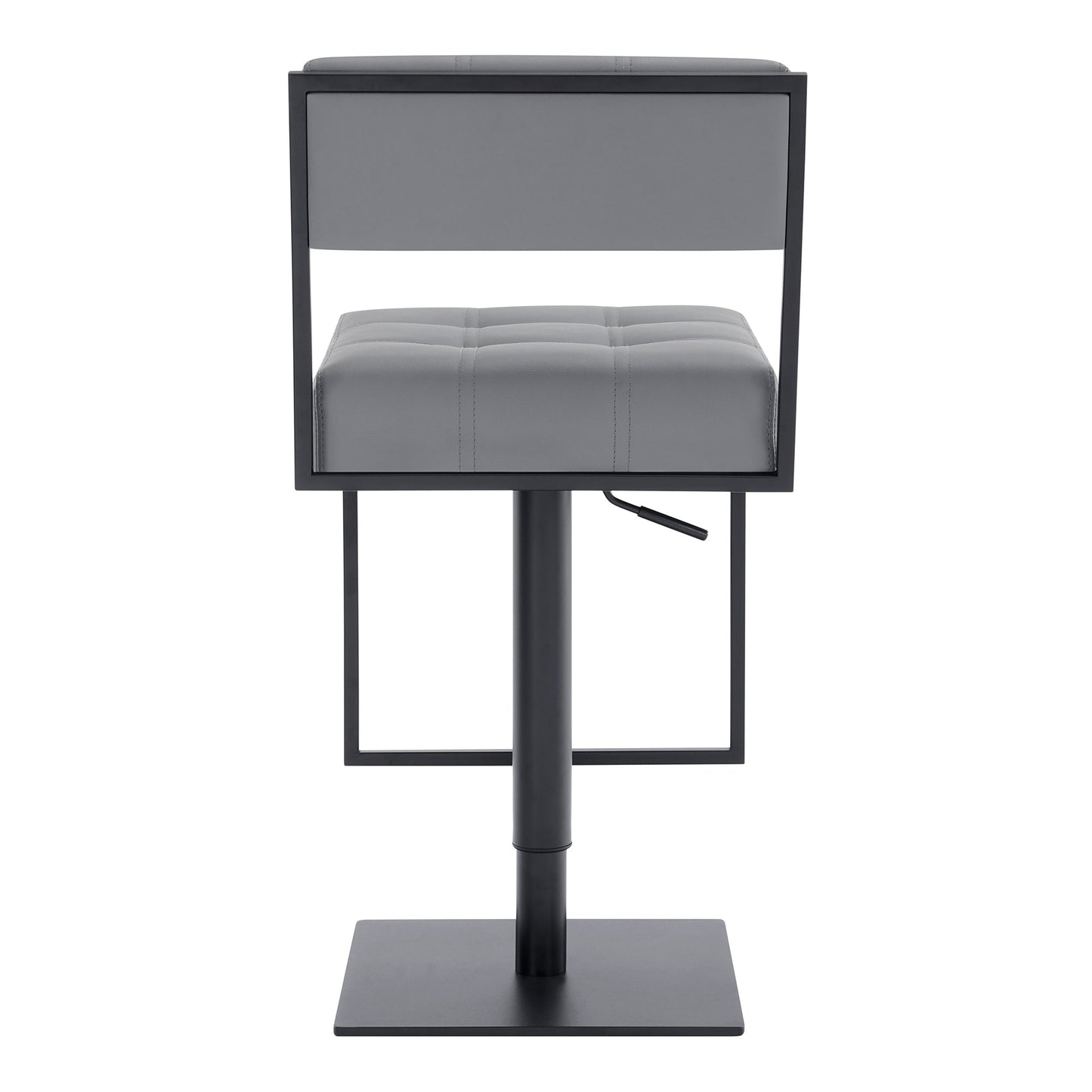 Michele Swivel Adjustable Height Faux Leather and Metal Bar Stool