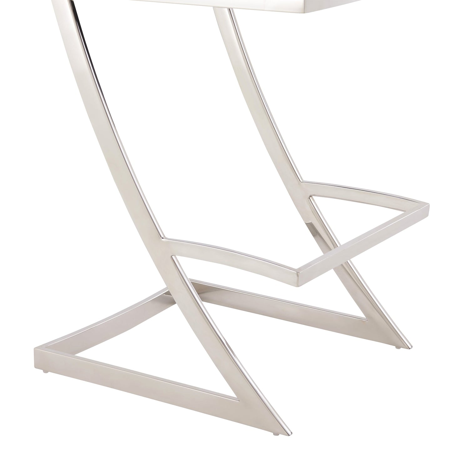 Marc 30" Vintage Faux Leather and Brushed Stainless Steel Bar Stool