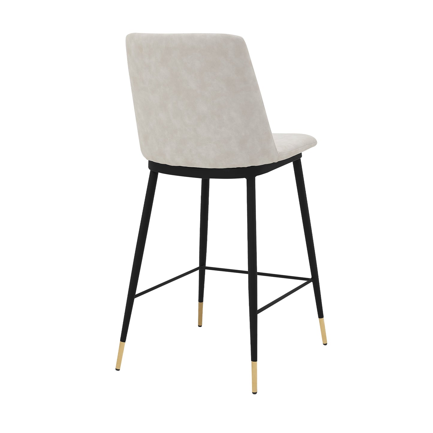 Messina 26" Faux Leather and Metal Counter Height Bar Stool