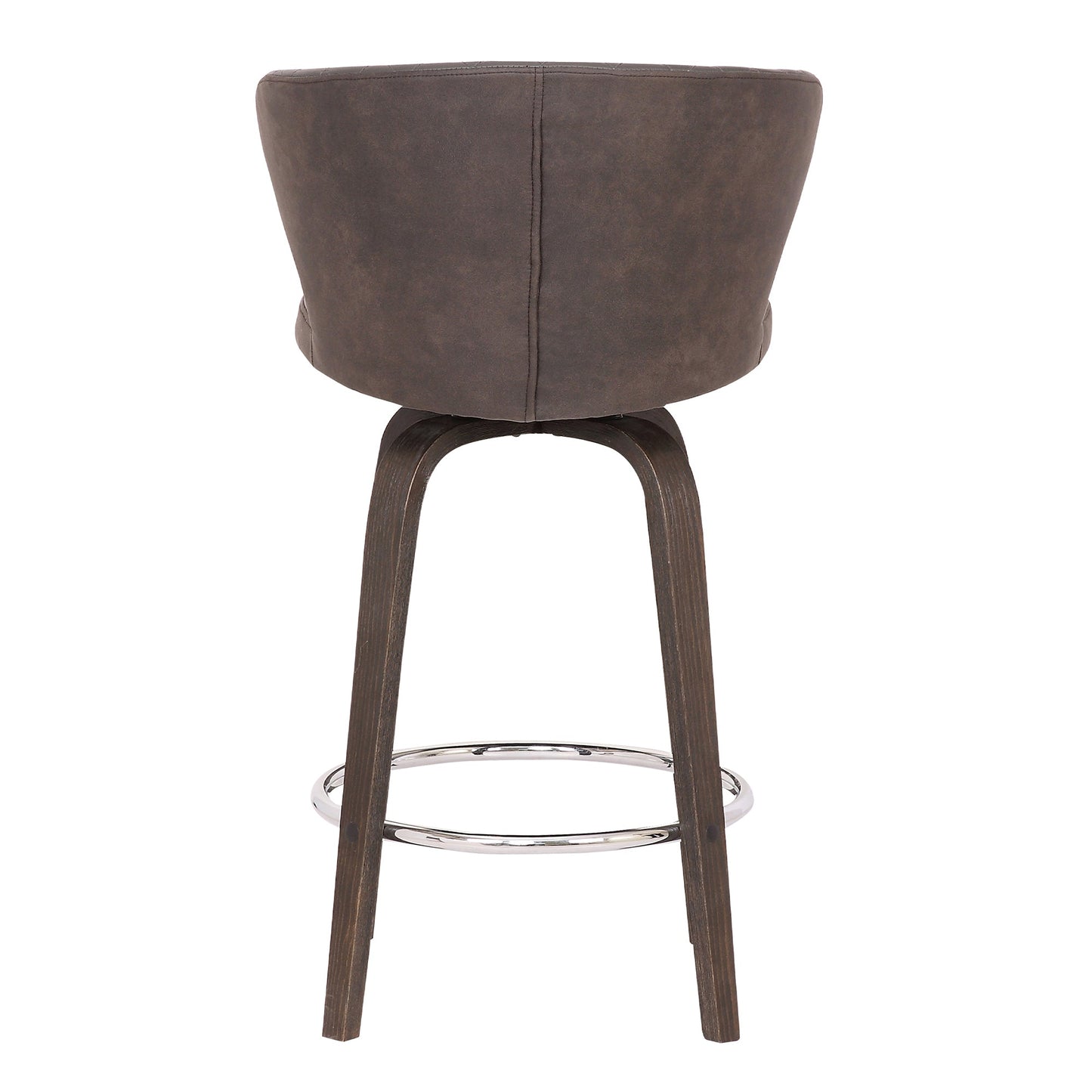 Mynette Swivel Faux Leather Bar Stool