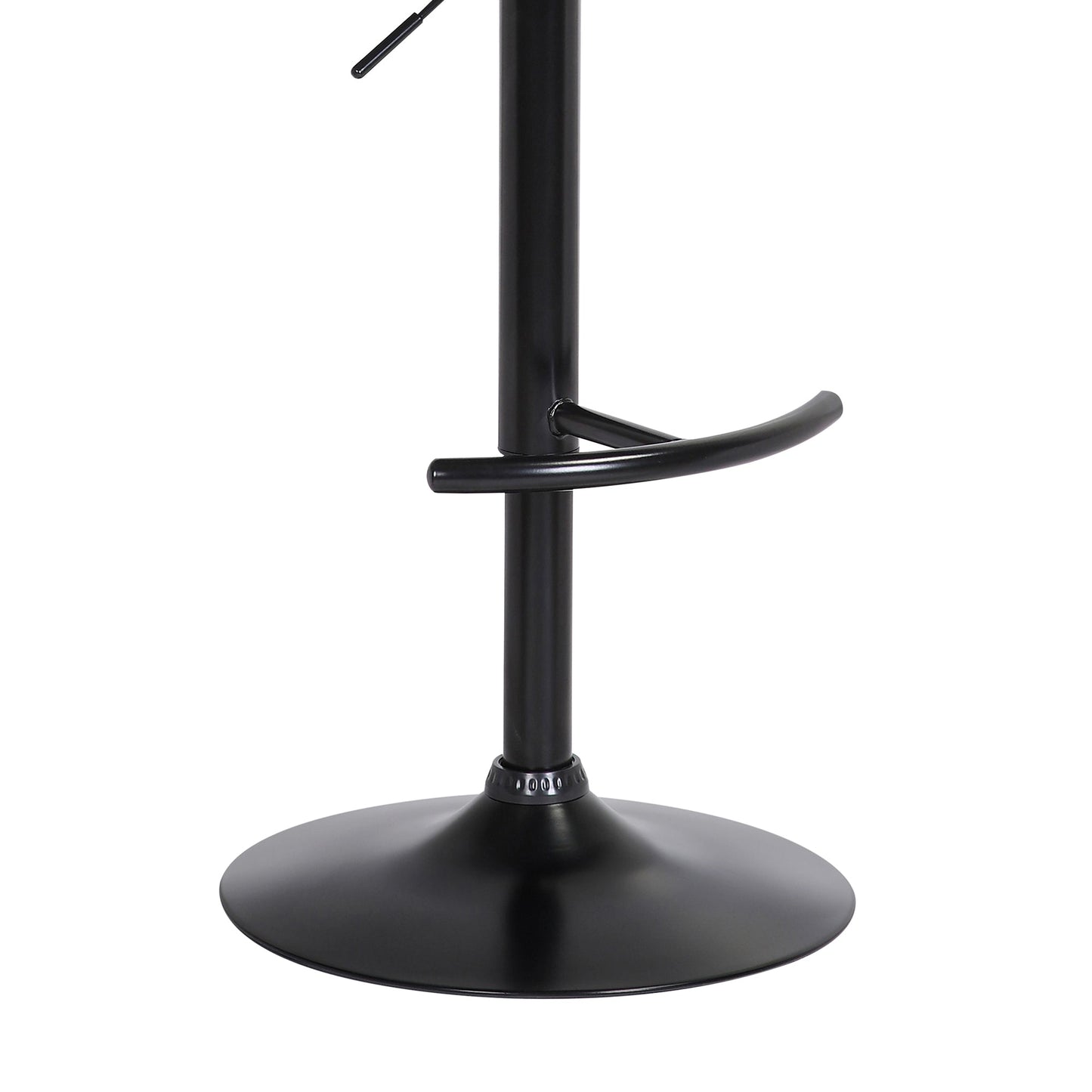 Nash Adjustable Black Wood Bar Stool with Black Metal Base