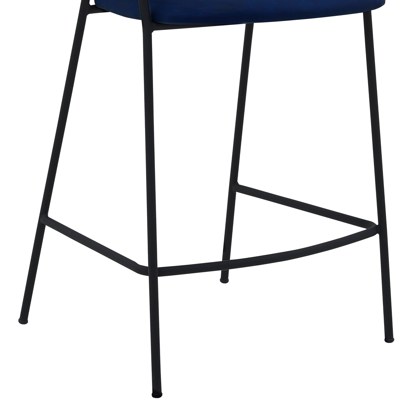 Nara 26" Faux Leather and Metal Counter Height Barstool with Frame