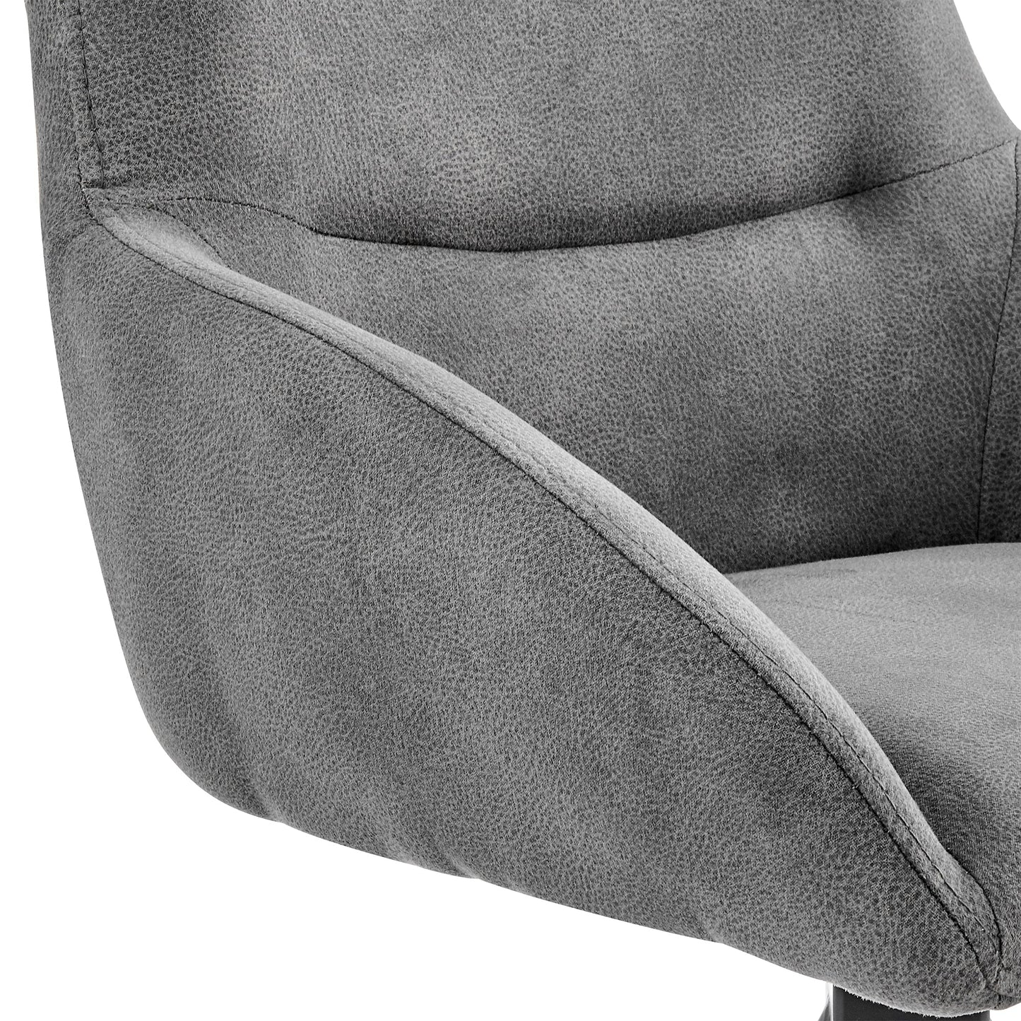 Odessa Counter and Bar Height Bar Stool in Charcoal Fabric and Black Finish