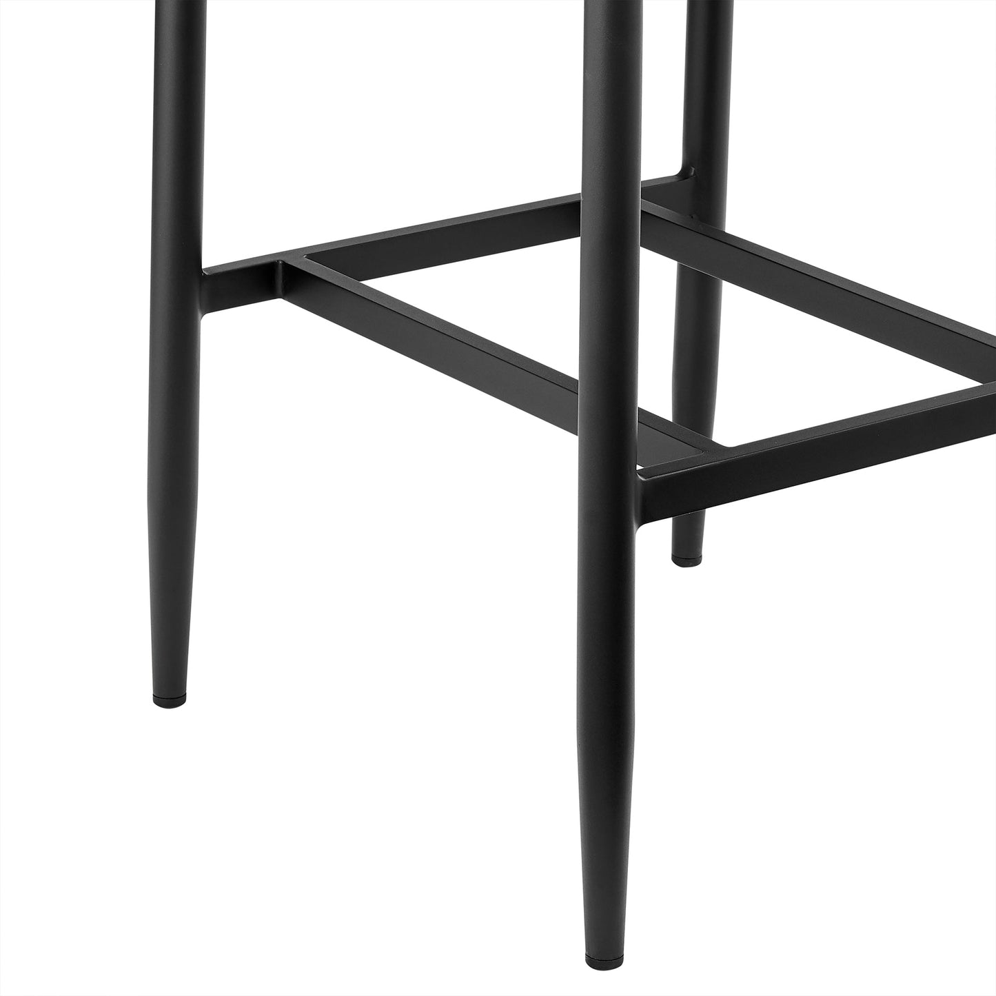 Orlando Outdoor Patio Bar Stool in Aluminum and Teak with Cushions