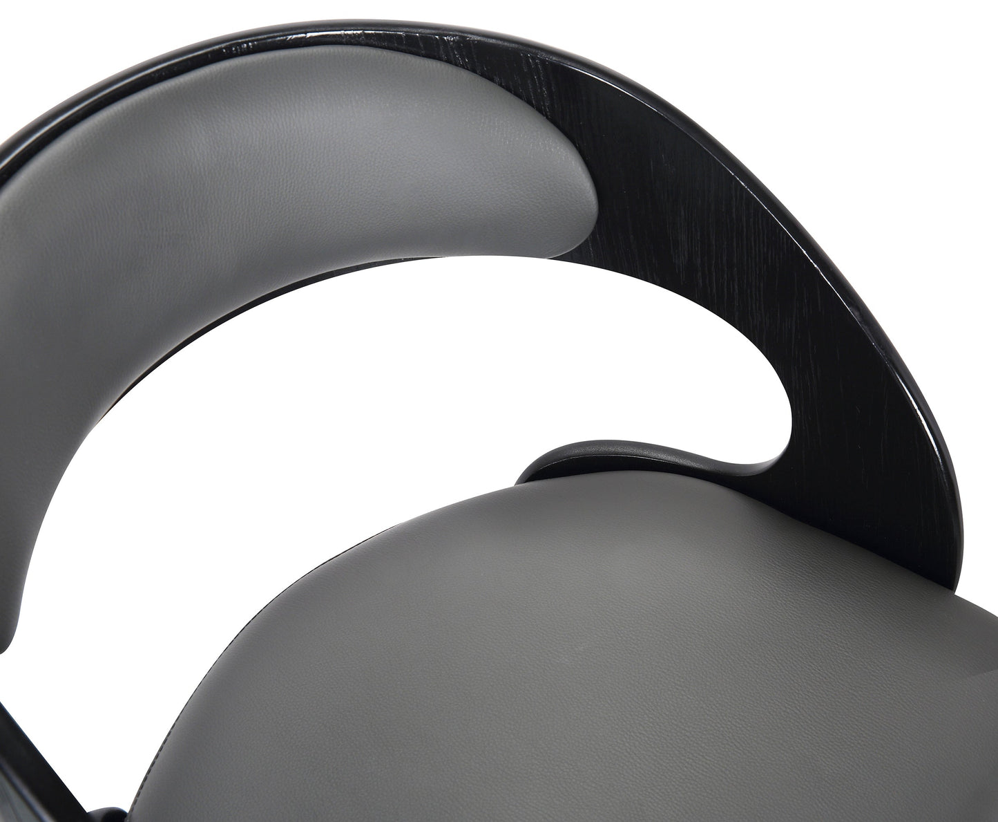 Shelly Swivel Counter and Bar Height Faux Leather and Wood Bar Stool